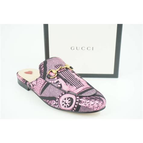 gucci princetown silk satin saint romaine mal kid|gucci princetown mule.